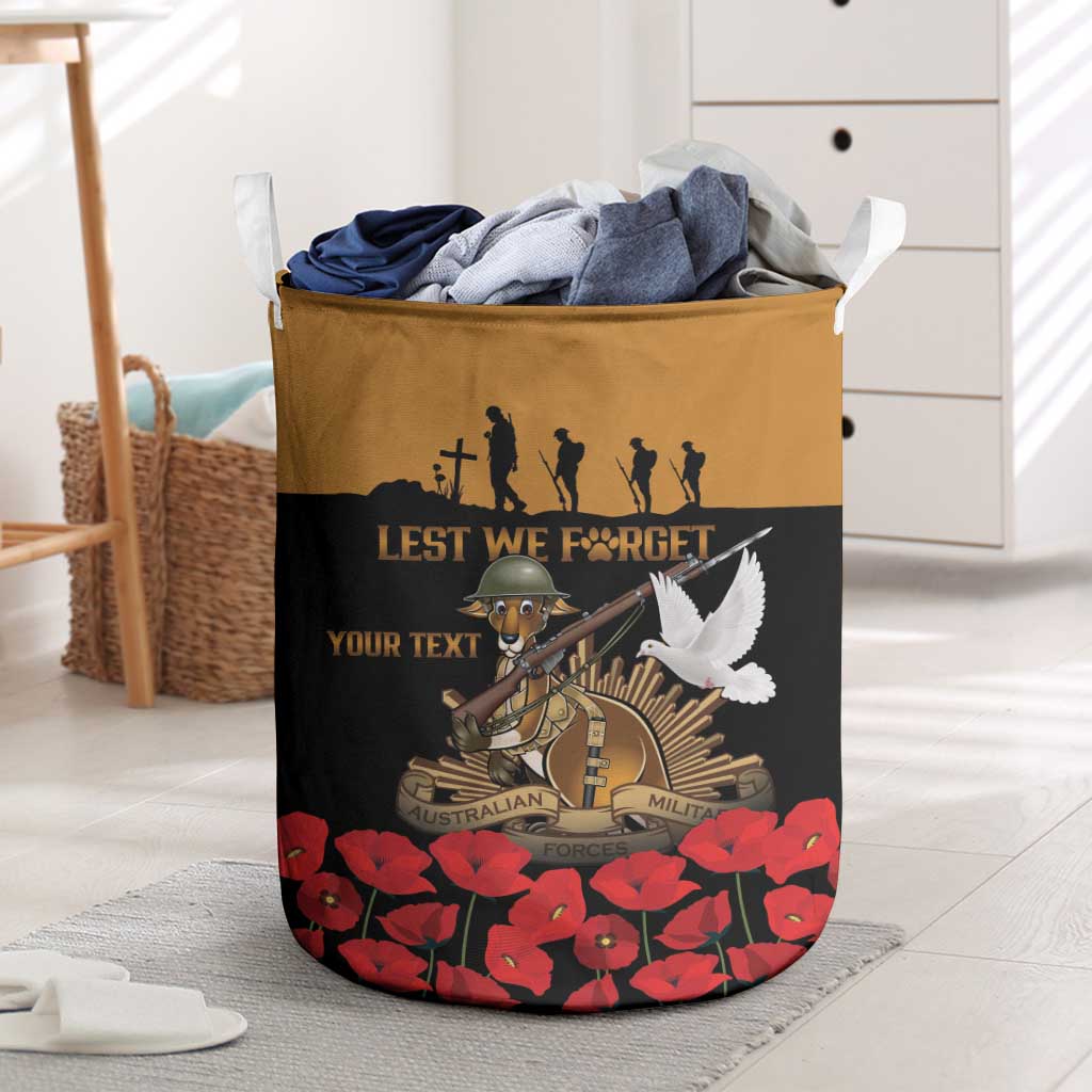 Australia ANZAC Day Personalised Laundry Basket Honouring The Animals That Served