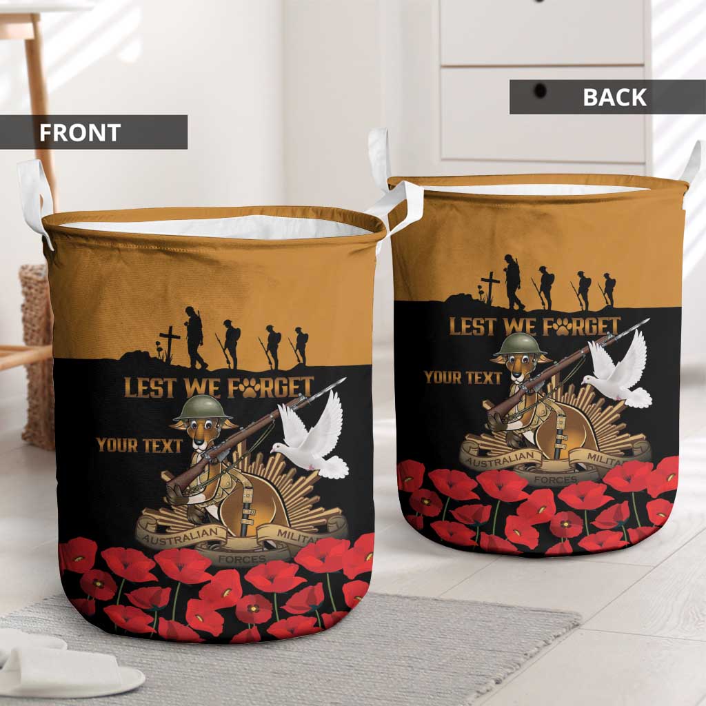 Australia ANZAC Day Personalised Laundry Basket Honouring The Animals That Served