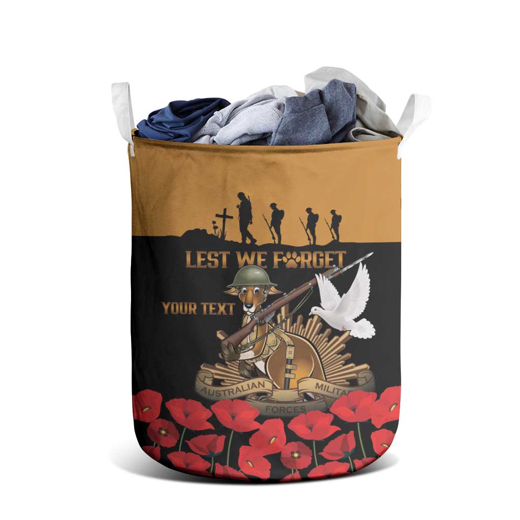 Australia ANZAC Day Personalised Laundry Basket Honouring The Animals That Served