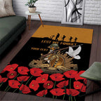 Australia ANZAC Day Personalised Area Rug Honouring The Animals That Served