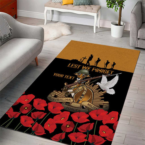 Australia ANZAC Day Personalised Area Rug Honouring The Animals That Served