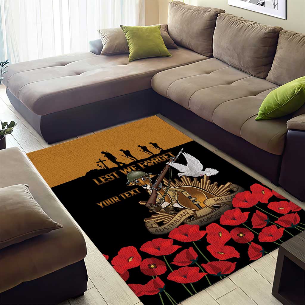 Australia ANZAC Day Personalised Area Rug Honouring The Animals That Served