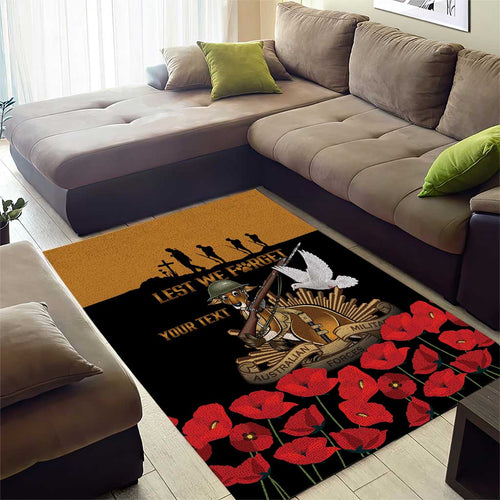 Australia ANZAC Day Personalised Area Rug Honouring The Animals That Served