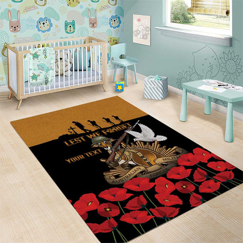Australia ANZAC Day Personalised Area Rug Honouring The Animals That Served