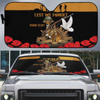 Australia ANZAC Day Personalised Auto Sun Shade Honouring The Animals That Served