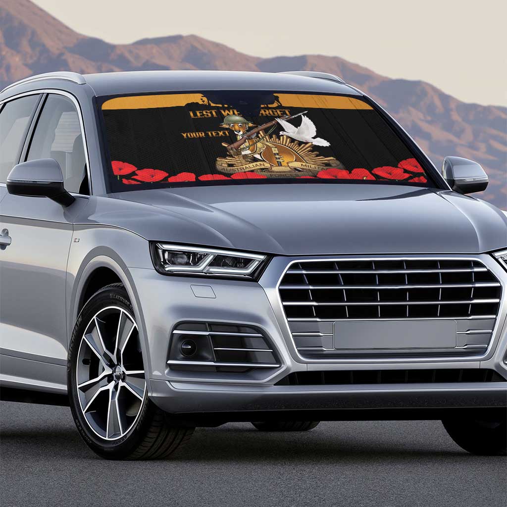 Australia ANZAC Day Personalised Auto Sun Shade Honouring The Animals That Served
