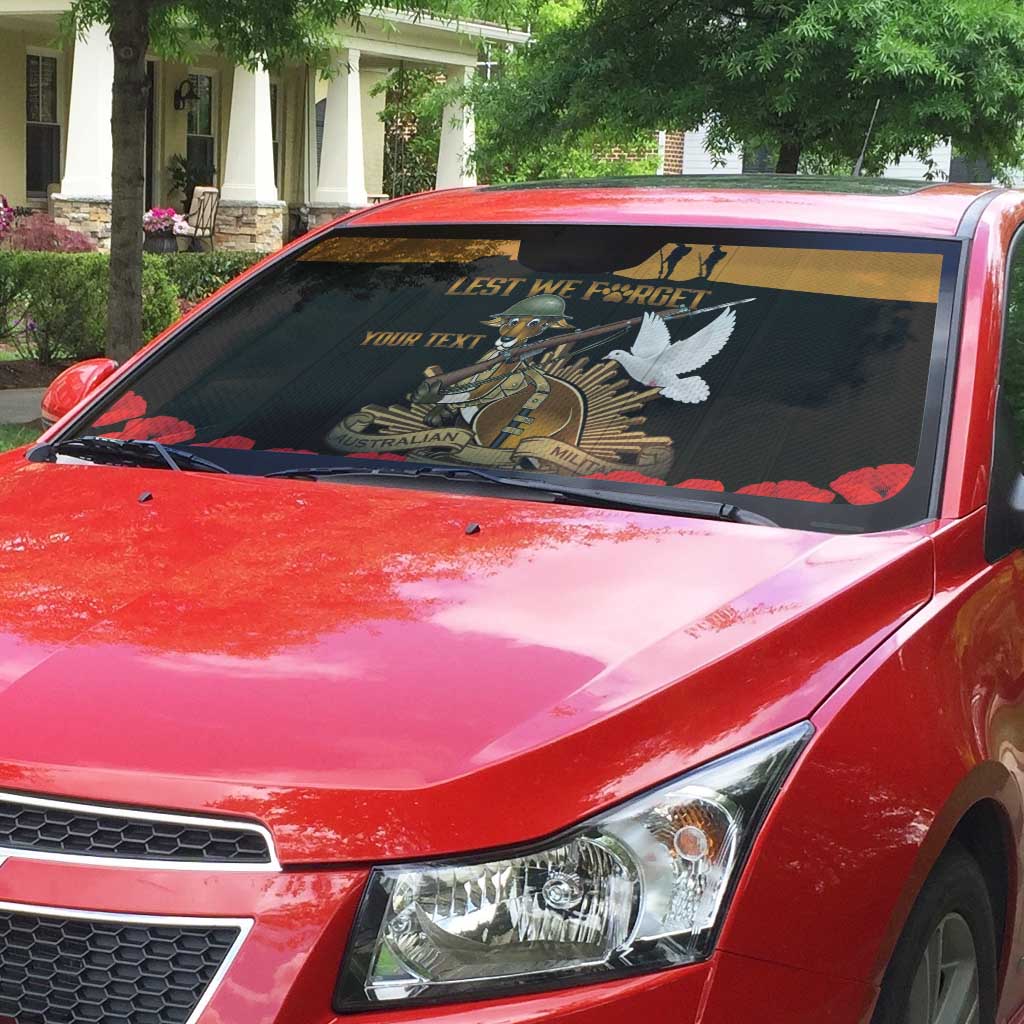 Australia ANZAC Day Personalised Auto Sun Shade Honouring The Animals That Served