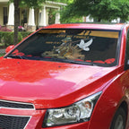 Australia ANZAC Day Personalised Auto Sun Shade Honouring The Animals That Served