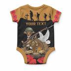 Australia ANZAC Day Personalised Baby Onesie Honouring The Animals That Served