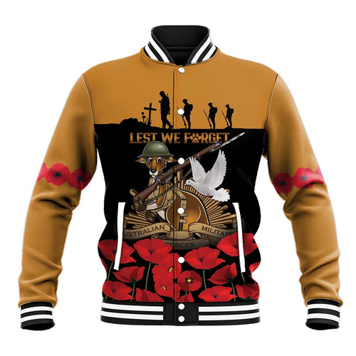 Australia ANZAC Day Personalised Baseball Jacket Honouring The Animals That Served
