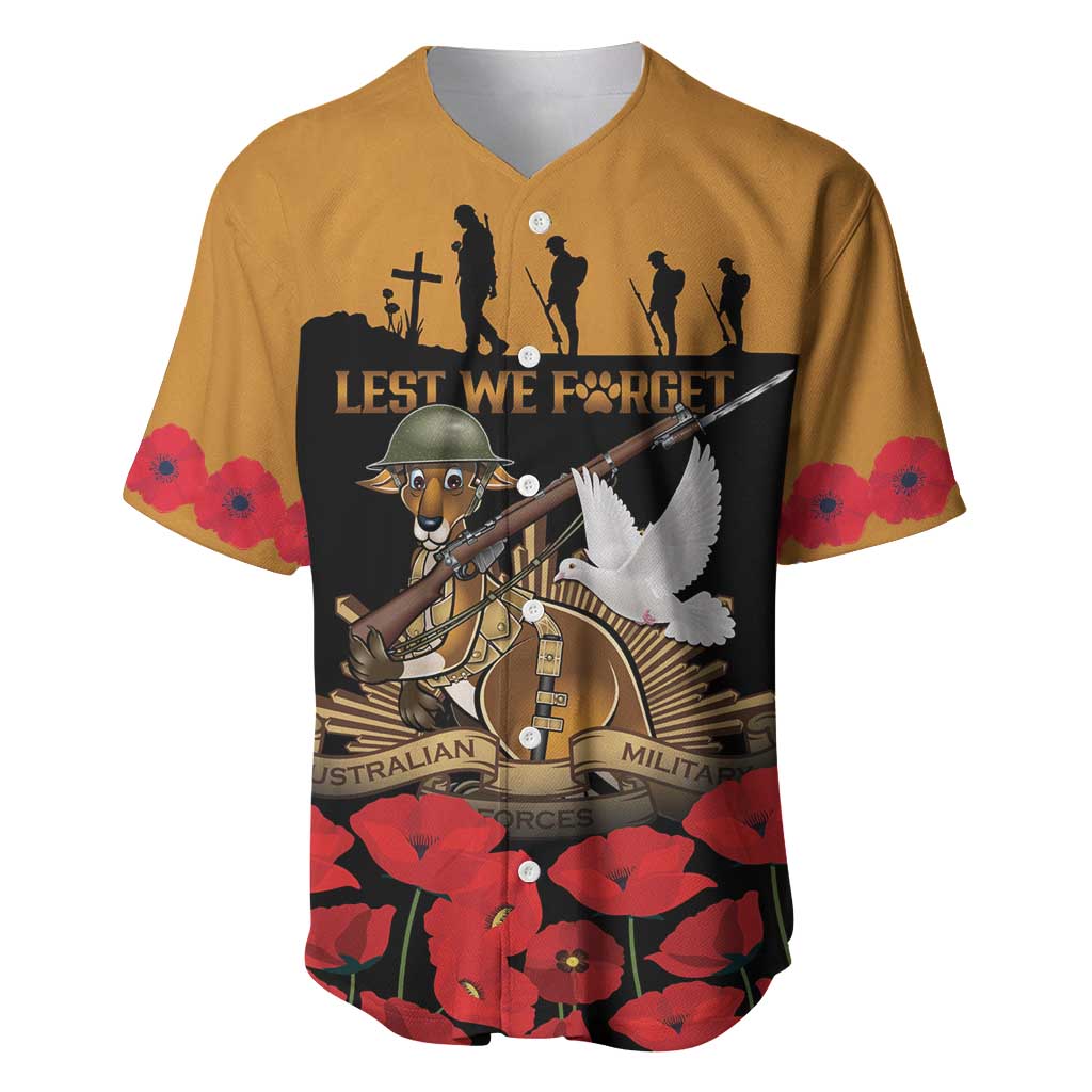 Australia ANZAC Day Personalised Baseball Jersey Honouring The Animals That Served