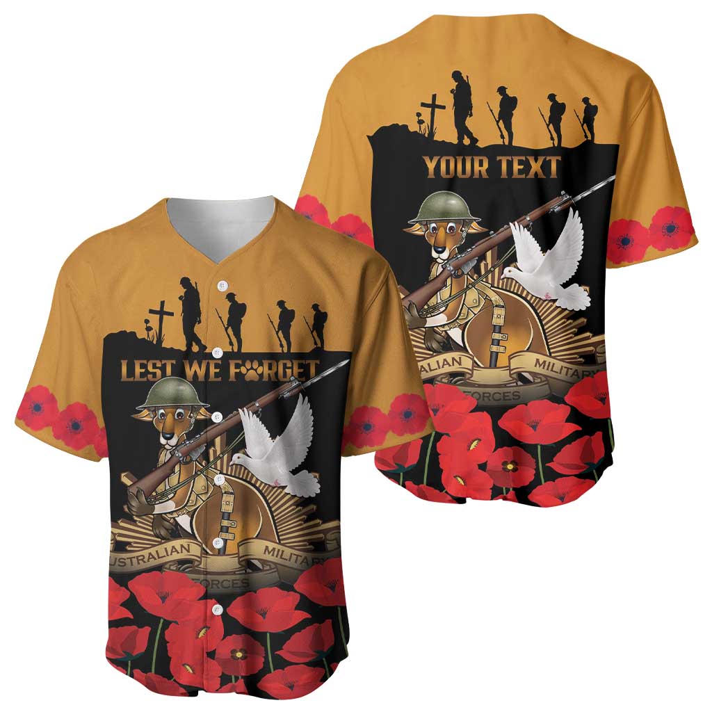 Australia ANZAC Day Personalised Baseball Jersey Honouring The Animals That Served