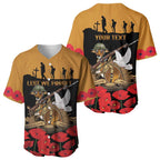 Australia ANZAC Day Personalised Baseball Jersey Honouring The Animals That Served