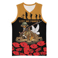 Australia ANZAC Day Personalised Basketball Jersey Honouring The Animals That Served