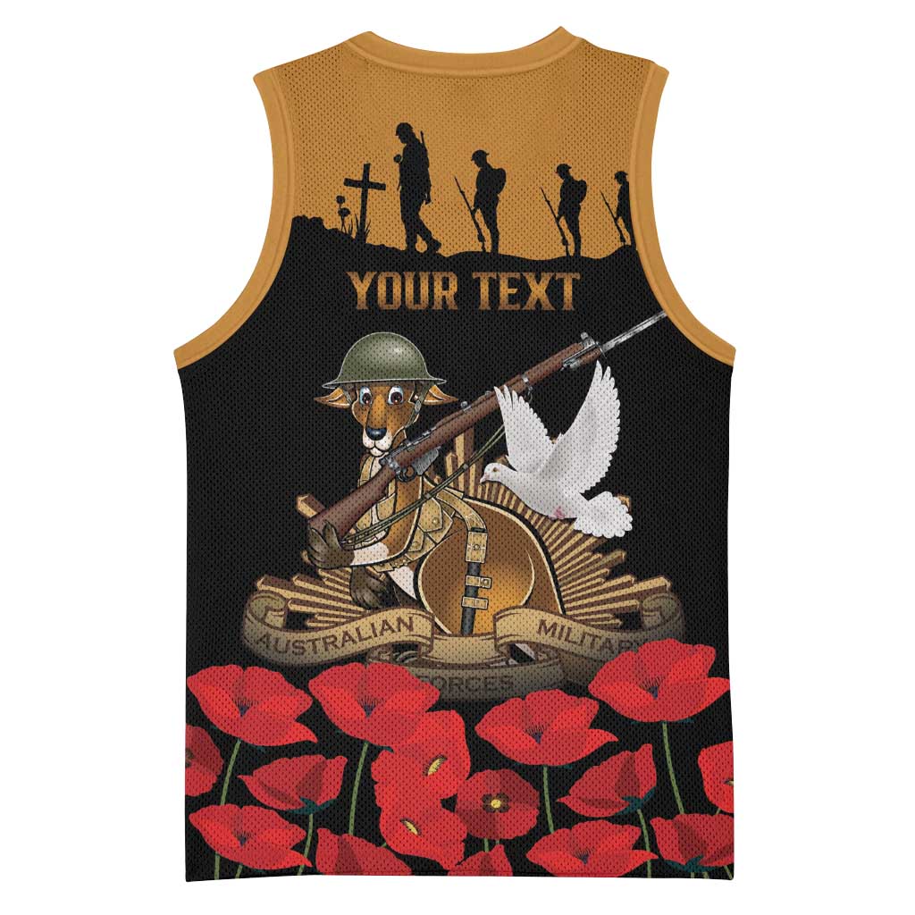Australia ANZAC Day Personalised Basketball Jersey Honouring The Animals That Served