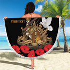 Australia ANZAC Day Personalised Beach Blanket Honouring The Animals That Served