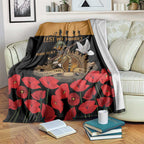 Australia ANZAC Day Personalised Blanket Honouring The Animals That Served