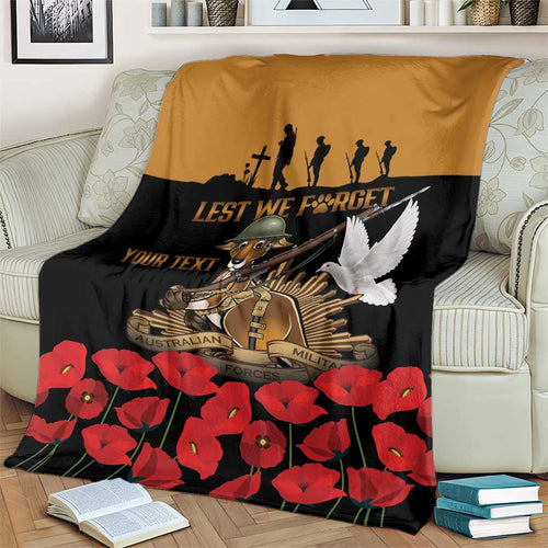 Australia ANZAC Day Personalised Blanket Honouring The Animals That Served