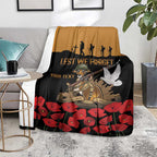 Australia ANZAC Day Personalised Blanket Honouring The Animals That Served
