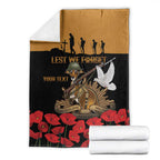 Australia ANZAC Day Personalised Blanket Honouring The Animals That Served