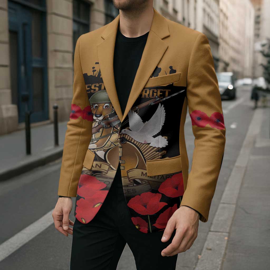Australia ANZAC Day Personalised Blazer Honouring The Animals That Served