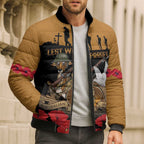 Australia ANZAC Day Personalised Bomber Puffer Jacket Honouring The Animals That Served