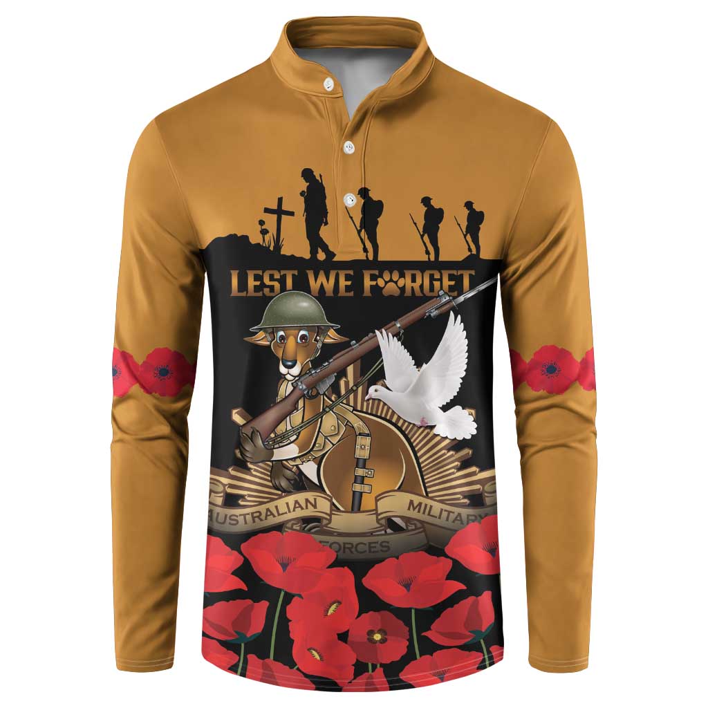 Australia ANZAC Day Personalised Button Sweatshirt Honouring The Animals That Served