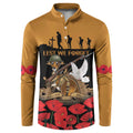 Australia ANZAC Day Personalised Button Sweatshirt Honouring The Animals That Served