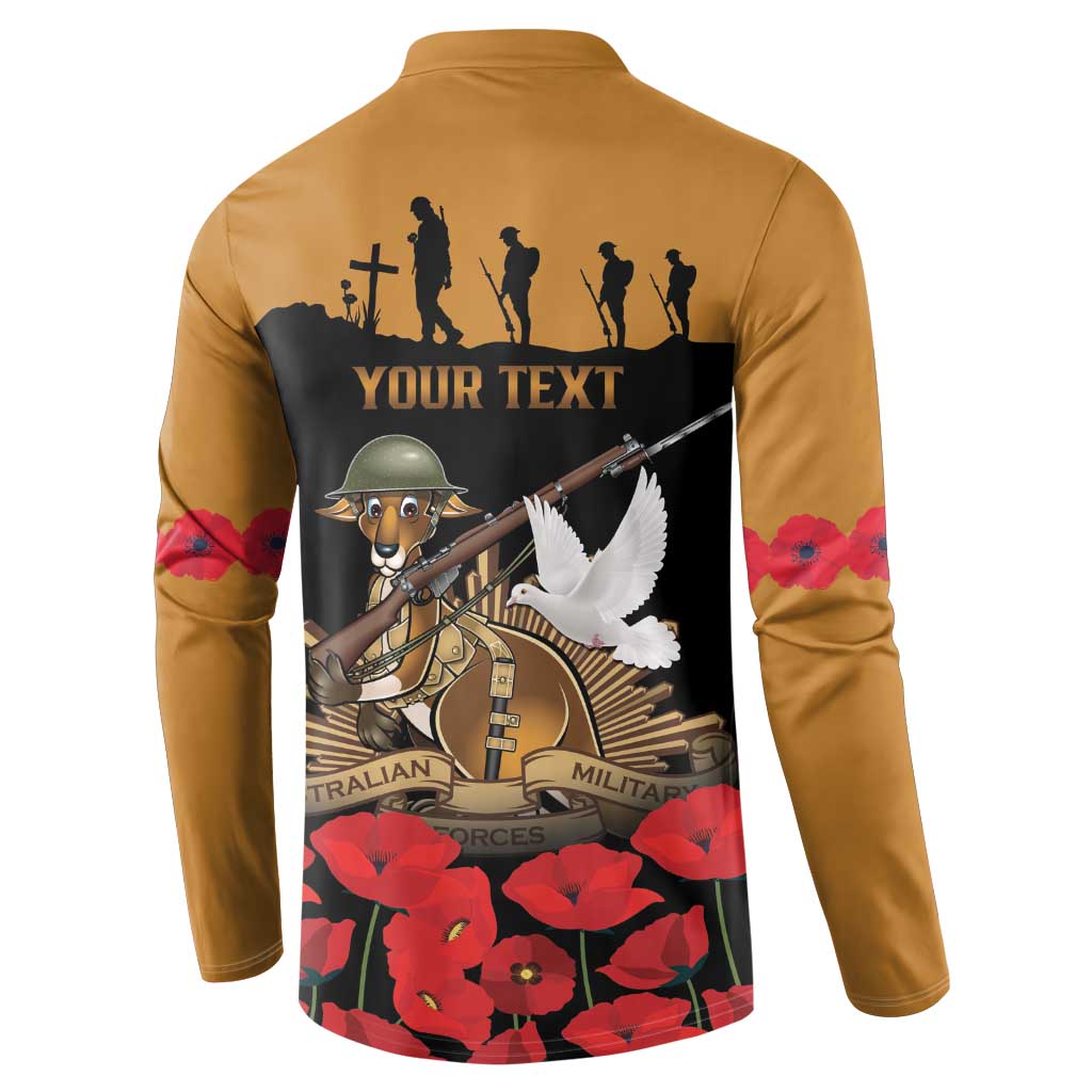 Australia ANZAC Day Personalised Button Sweatshirt Honouring The Animals That Served