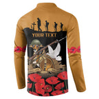 Australia ANZAC Day Personalised Button Sweatshirt Honouring The Animals That Served