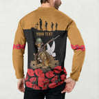 Australia ANZAC Day Personalised Button Sweatshirt Honouring The Animals That Served