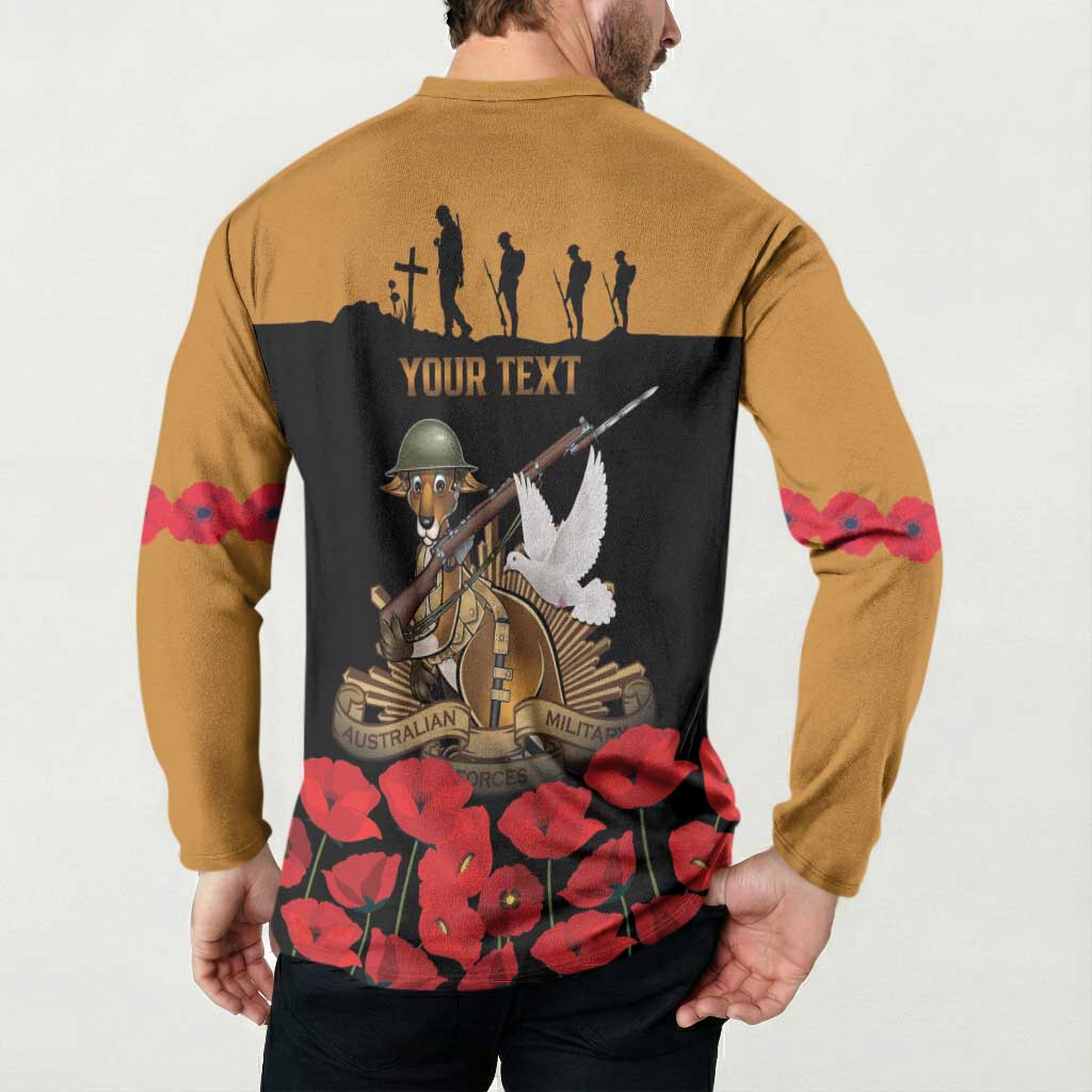 Australia ANZAC Day Personalised Button Sweatshirt Honouring The Animals That Served