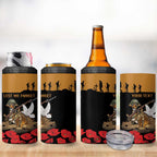 Australia ANZAC Day Personalised 4 in 1 Can Cooler Tumbler Honouring The Animals That Served