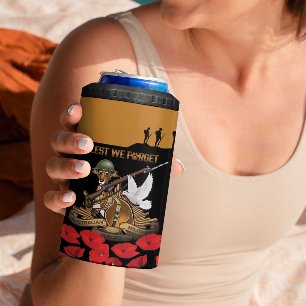 Australia ANZAC Day Personalised 4 in 1 Can Cooler Tumbler Honouring The Animals That Served