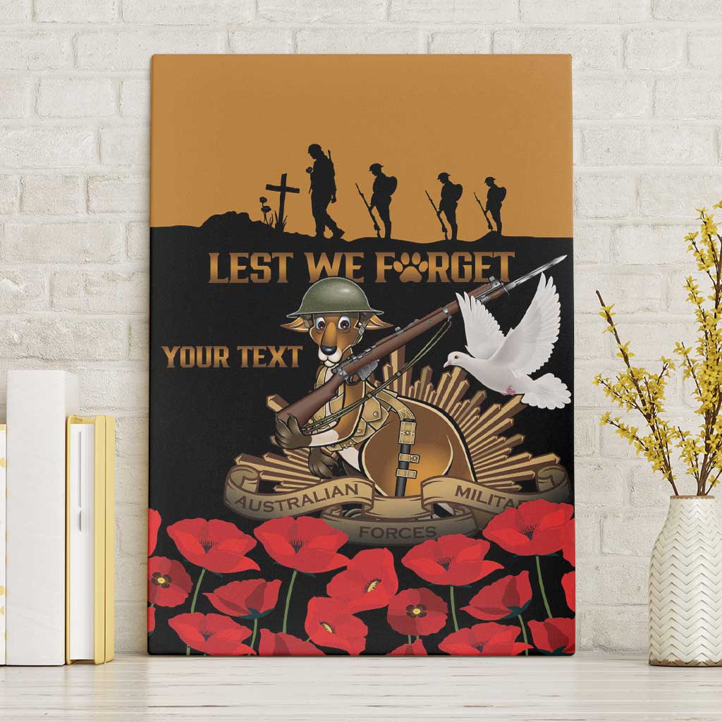 Australia ANZAC Day Personalised Canvas Wall Art Honouring The Animals That Served