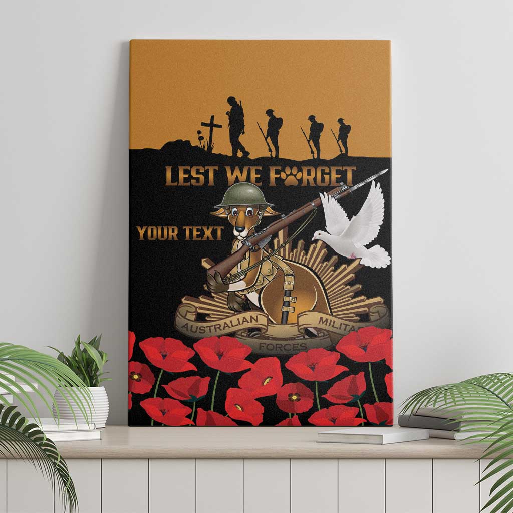 Australia ANZAC Day Personalised Canvas Wall Art Honouring The Animals That Served