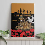 Australia ANZAC Day Personalised Canvas Wall Art Honouring The Animals That Served