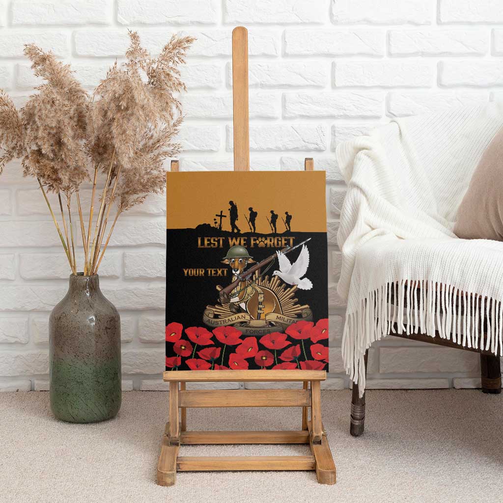 Australia ANZAC Day Personalised Canvas Wall Art Honouring The Animals That Served