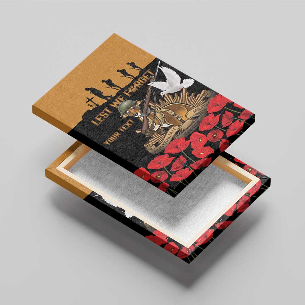 Australia ANZAC Day Personalised Canvas Wall Art Honouring The Animals That Served