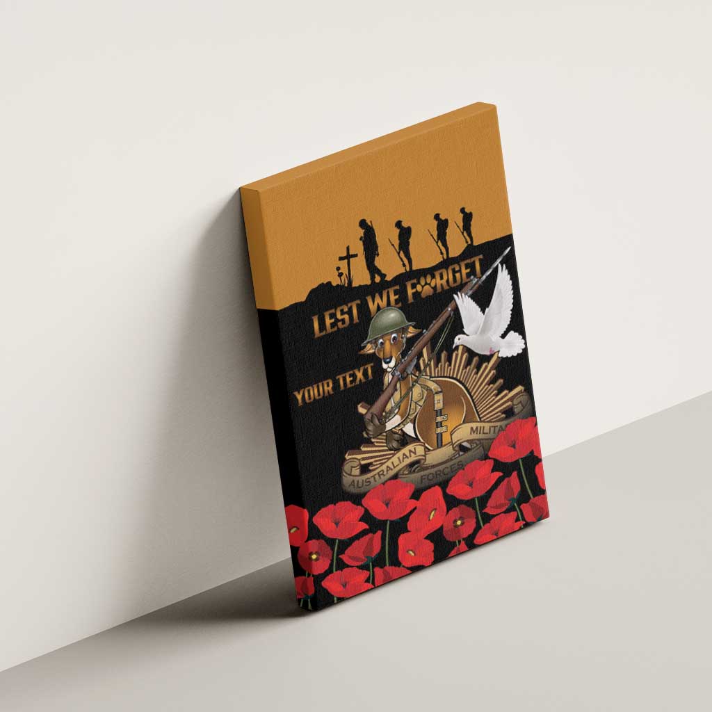 Australia ANZAC Day Personalised Canvas Wall Art Honouring The Animals That Served
