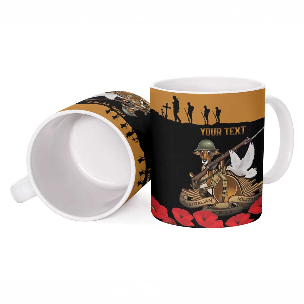Australia ANZAC Day Personalised Ceramic Mug Honouring The Animals That Served