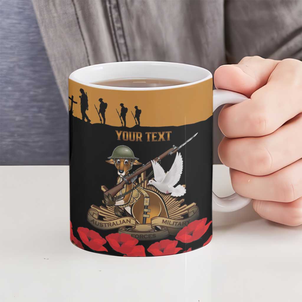 Australia ANZAC Day Personalised Ceramic Mug Honouring The Animals That Served