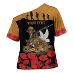 Australia ANZAC Day Personalised Cross Shoulder Shirt Honouring The Animals That Served
