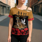 Australia ANZAC Day Personalised Cross Shoulder Shirt Honouring The Animals That Served