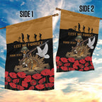 Australia ANZAC Day Personalised Garden Flag Honouring The Animals That Served