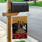 Australia ANZAC Day Personalised Garden Flag Honouring The Animals That Served
