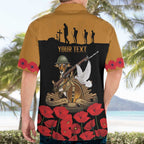 Australia ANZAC Day Personalised Hawaiian Shirt Honouring The Animals That Served