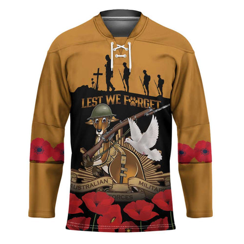 Australia ANZAC Day Personalised Hockey Jersey Honouring The Animals That Served
