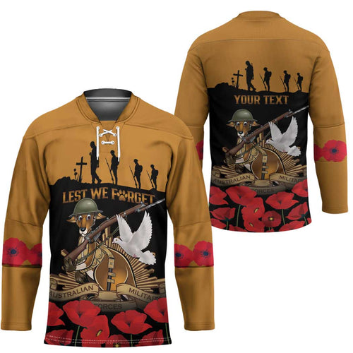 Australia ANZAC Day Personalised Hockey Jersey Honouring The Animals That Served
