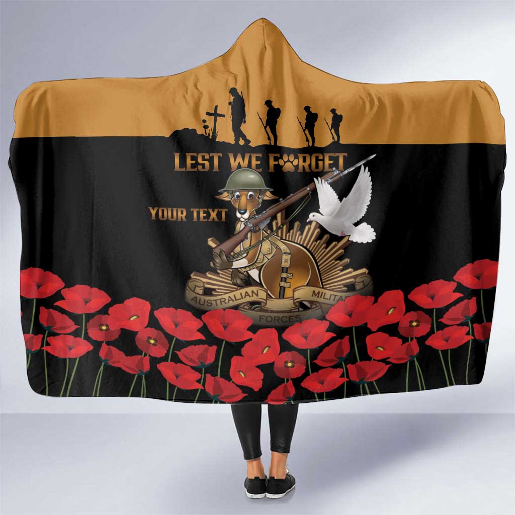 Australia ANZAC Day Personalised Hooded Blanket Honouring The Animals That Served